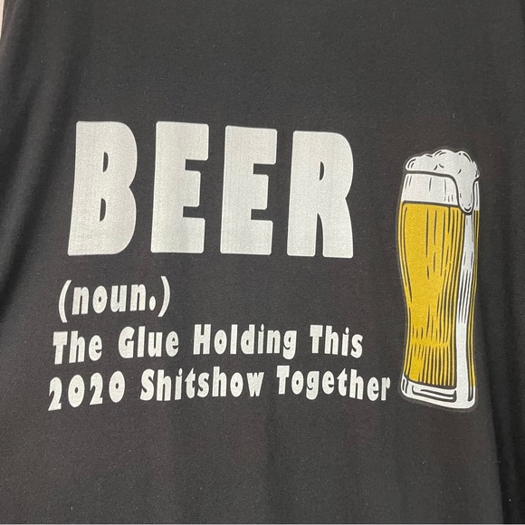 New, Port & Co, Beer the glue for 2020. Graphic T-Shirt. Size 3XL - Picture 2 of 5